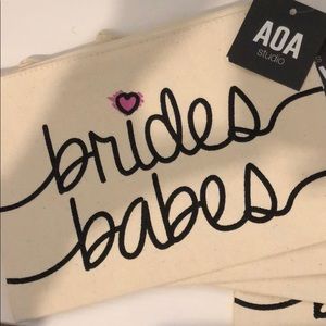 Brides babes canvas pouch with zipper